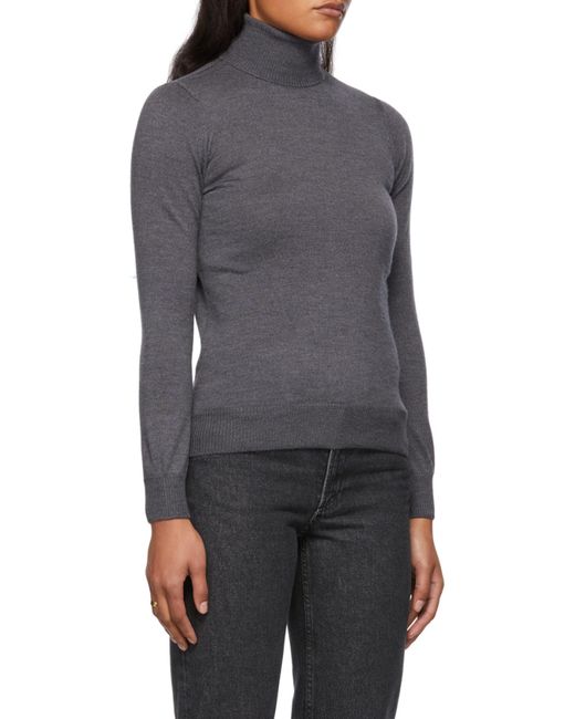 A.P.C. Blue Roll-Neck Fitted Sweater