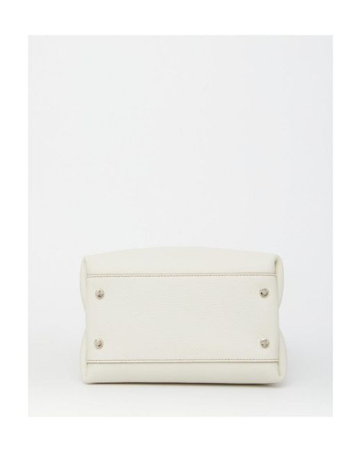 Tod's Natural Timeless Logo Plaque Tote Bag