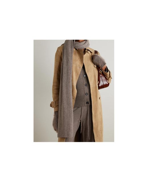 Lisa Yang Brown Paris Cashmere Scarf
