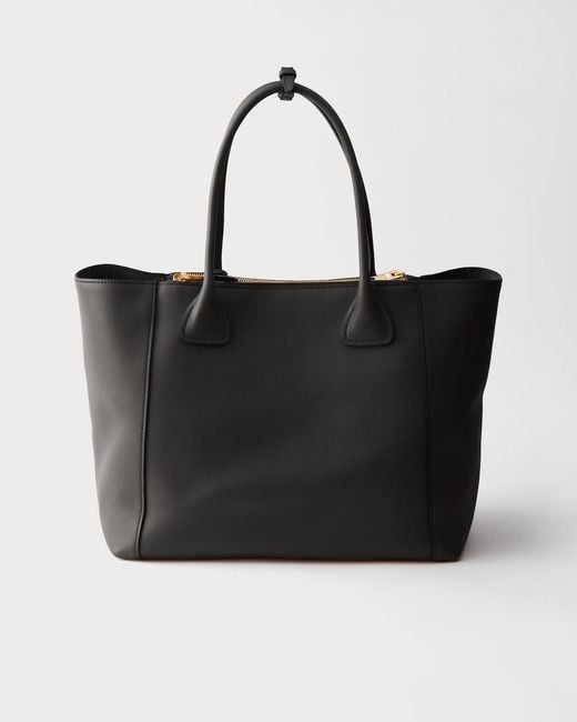 Prada Black Large Leather Tote Bag