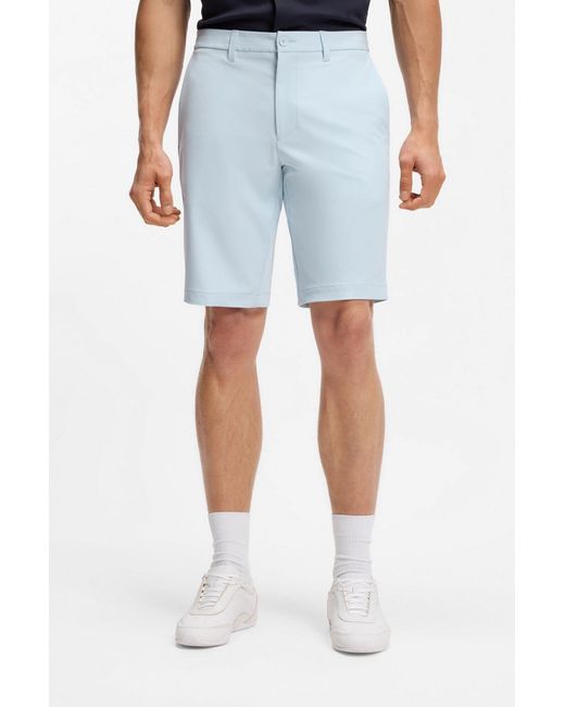 Boss Blue Slim-Fit Chino Shorts for men