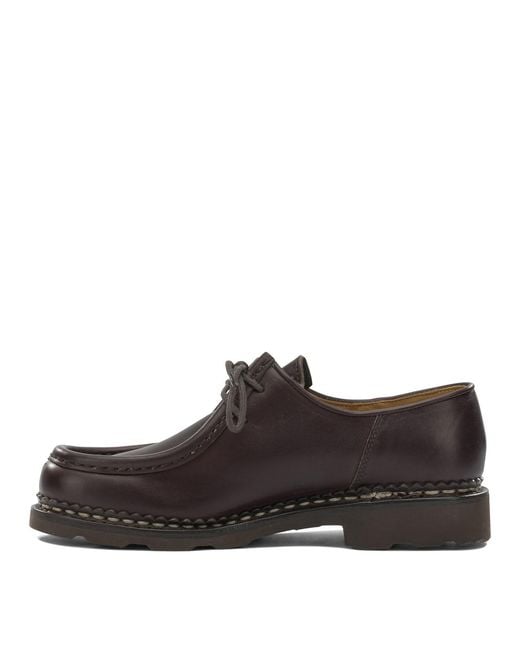 Paraboot Brown Lace-Up Loafers