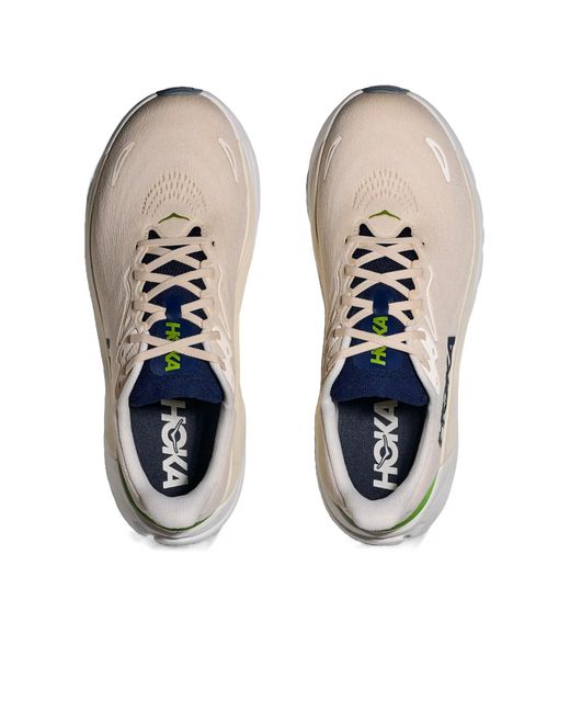 Hoka One One White Arahi 8 Birch Alabaster Sneakers for men
