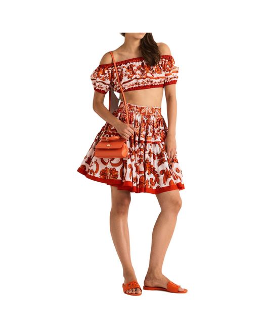 Dolce & Gabbana Printed Layered Cake Skirt