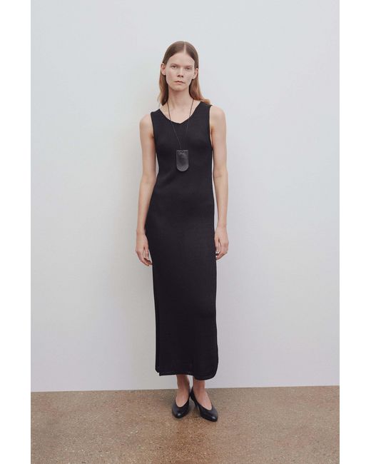 The Row Black Logo Dress