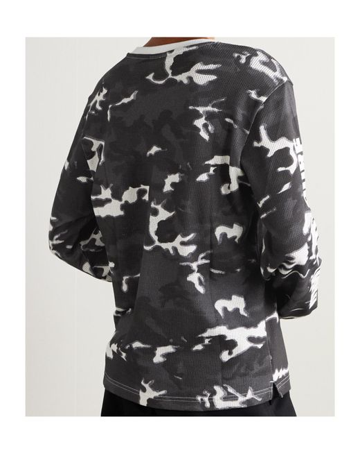 Aimé Leon Dore Black Camouflage-Print Cotton-Mesh T-Shirt