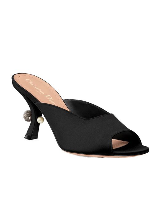 Dior Black Tribales Heeled Slide
