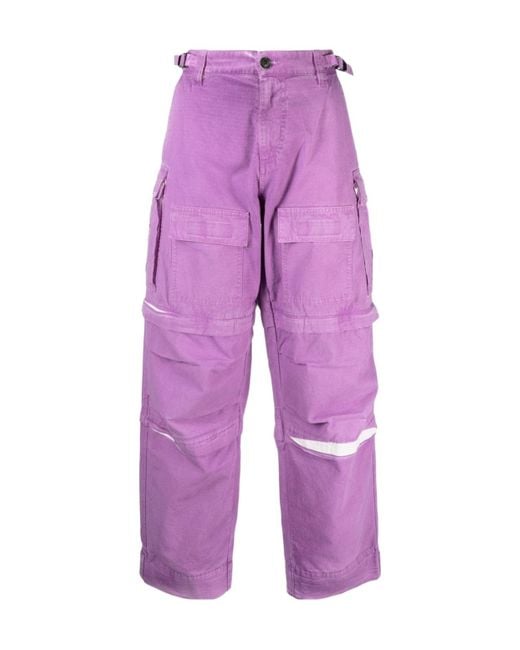 DARKPARK Purple Logo Cargo Pants