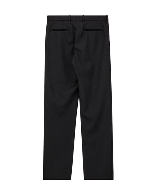 Rier Black Wool Casual Pants for men