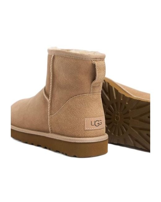 Ugg Natural Mini Classic Ii Shearling Boots