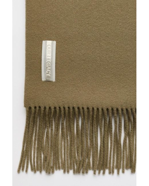 Our Legacy Green Estate Fringed Scarf for men