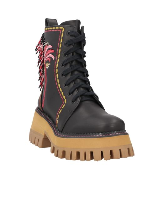 Farm Rio Black Plain Colour Ankle Boot