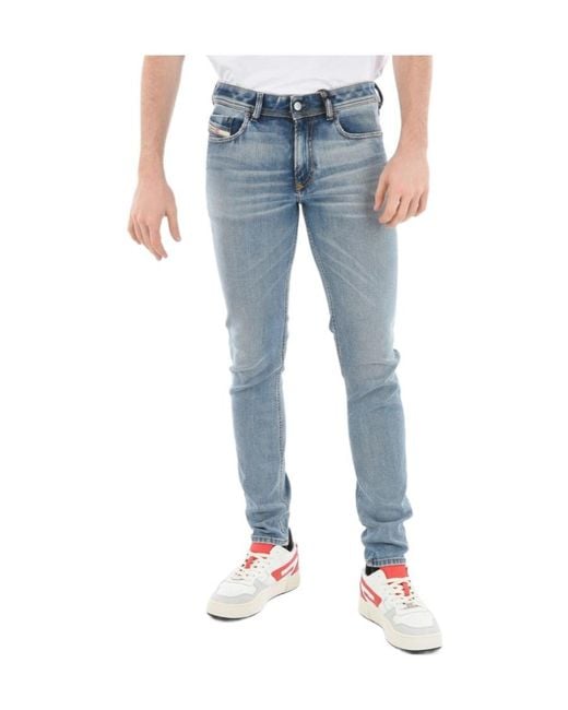 DIESEL Blue Straight-Leg Slim-Fit Jeans for men