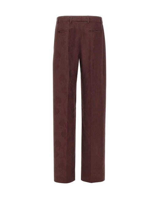 Etro Purple Straight-Leg Trousers