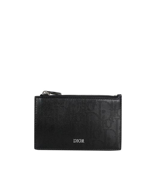 Dior Black Twill Embossed Purse for men