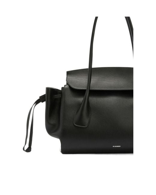 Jil Sander Black Voyage Small Handbag