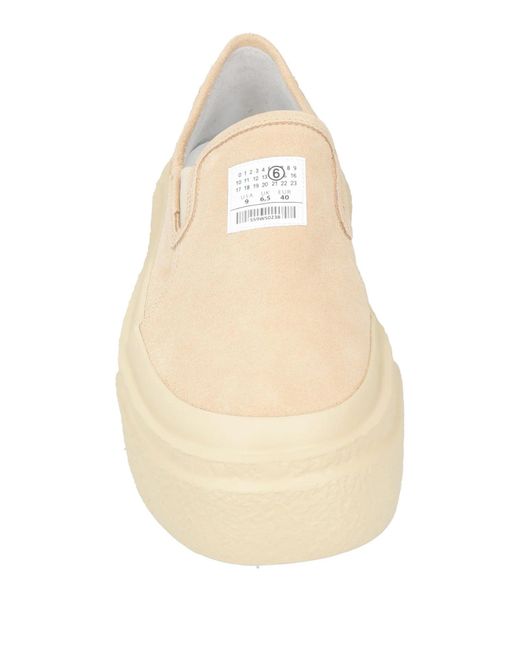 MM6 by Maison Margiela Natural Slip-On Suede Shoes