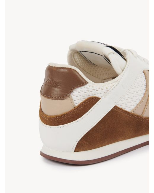 Chloé White Chloé Kick Lace-Up Sneakers
