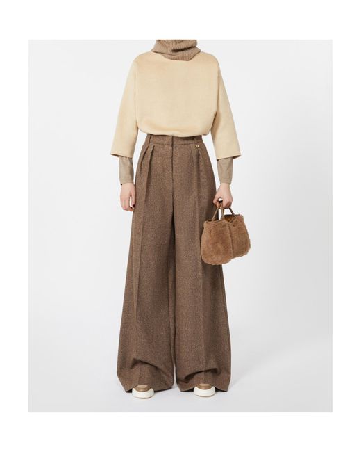 Max Mara Brown Marine Fluffy Xs Top Handle Bag