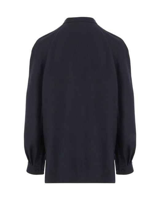 Carven Blue Long-Sleeved Cover-Up