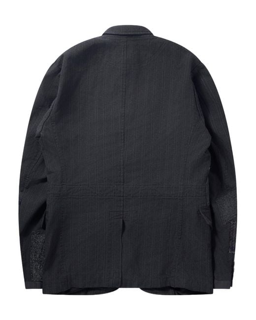 Junya Watanabe Black Patchwork Design Suit Jacket for men