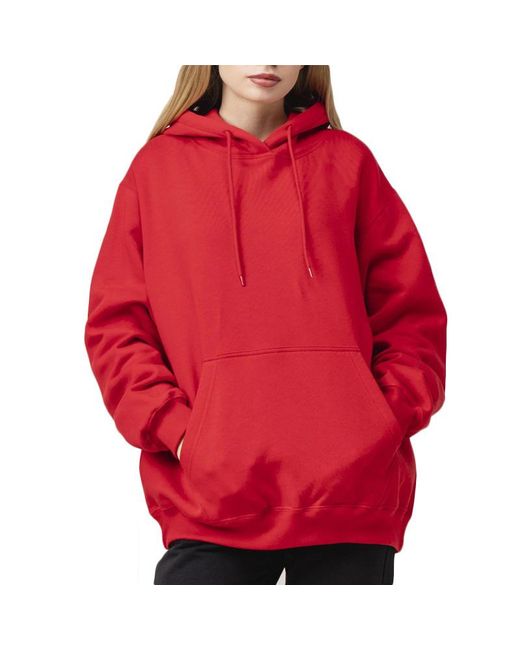 MSGM Red Logo Hooded Sweater