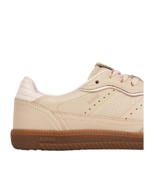 Alohas White Tb.490 Rife Grain Lace-Up Sneakers