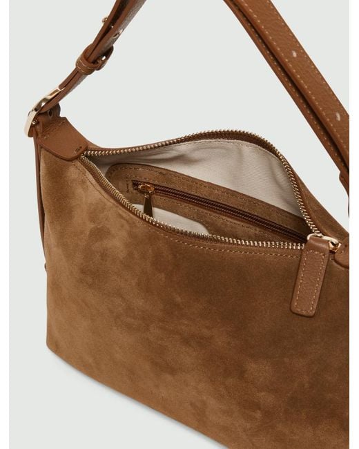 Marella Brown Compact Suede Bag