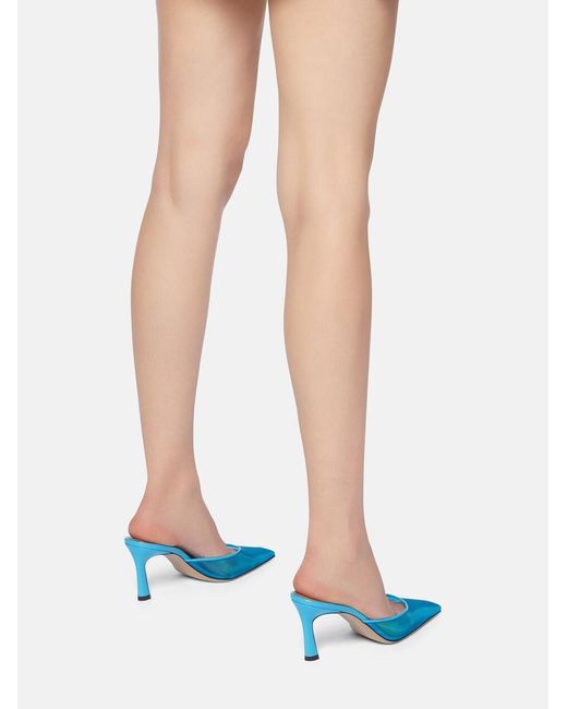 The Attico Blue The Mesh Pointed Toe Sandals