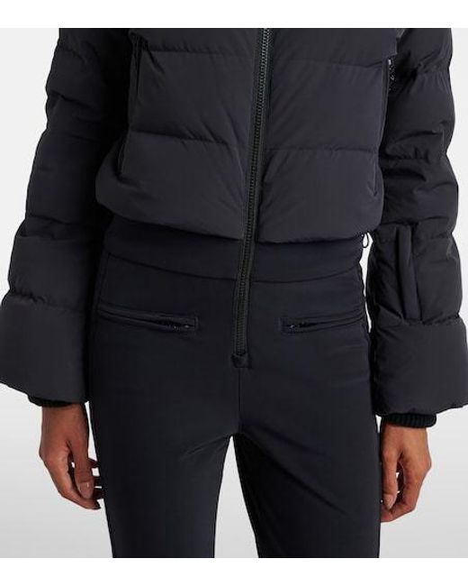 Perfect Moment Blue Polar Flare Down Ski Suit