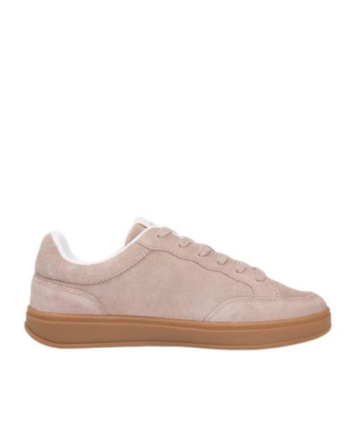 Tommy Hilfiger Pink Logo-Detail Low-Top Sneakers