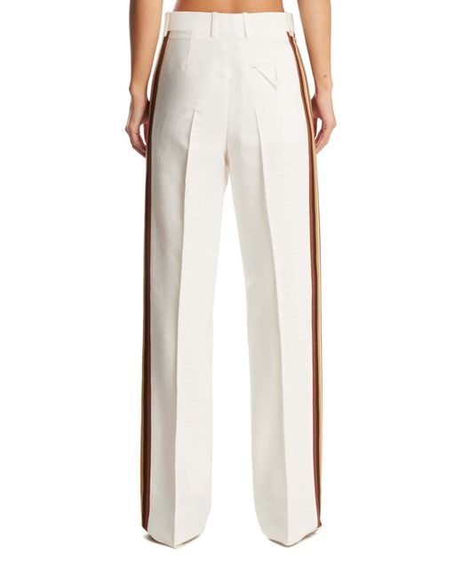 Bottega Veneta Natural Stripe Detailed Tailored Trousers for men