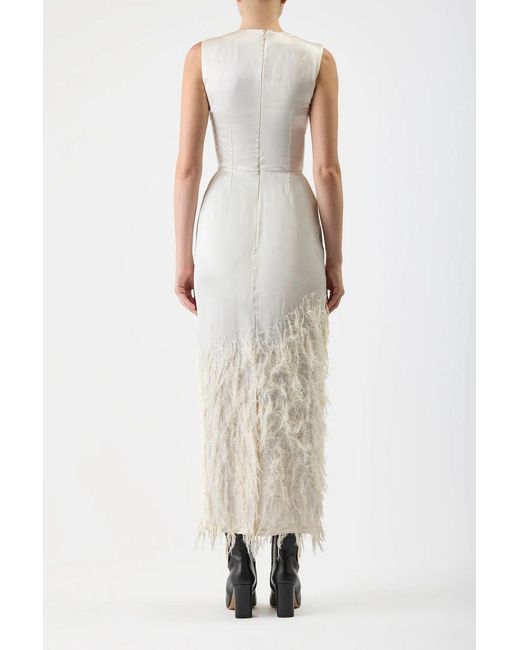 Gabriela Hearst White Maslow Organza Midi Dress