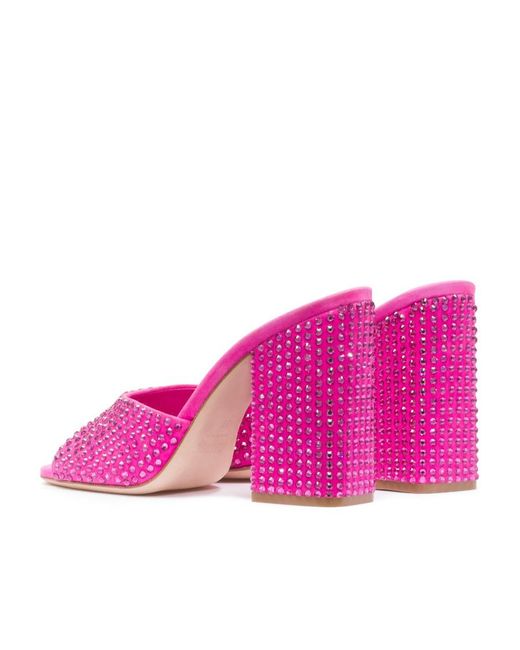 Paris Texas Pink Logo High-Heeled Sandals