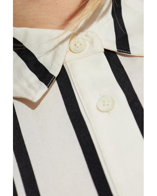 Anine Bing Multicolor Striped Short-Sleeve Shirt
