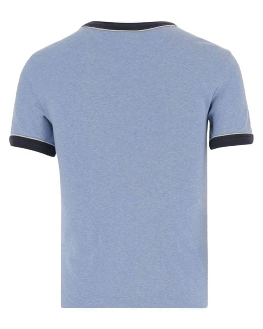Chloé Blue Chloé Logo Printed Crewneck T-Shirt
