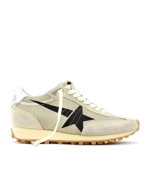 Golden Goose Deluxe Brand Metallic Running Marathon Lace-Up Sneakers