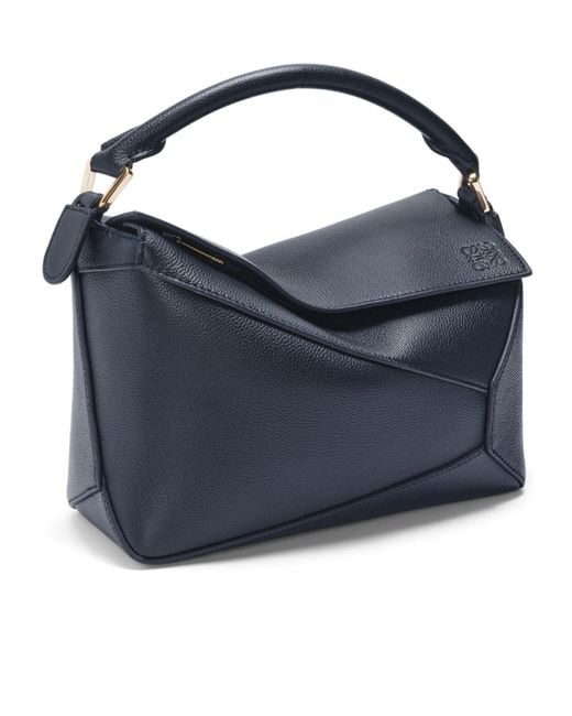 Loewe Blue Small Puzzle Bag