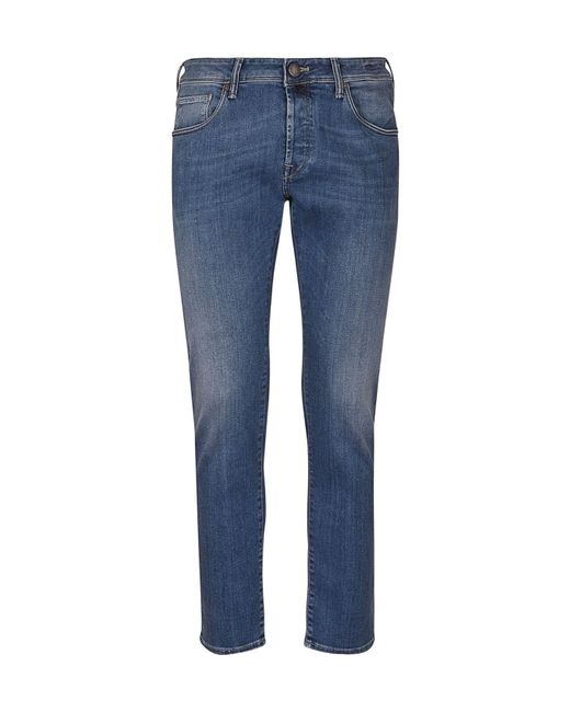 Incotex Blue Belt Loop Jeans for men