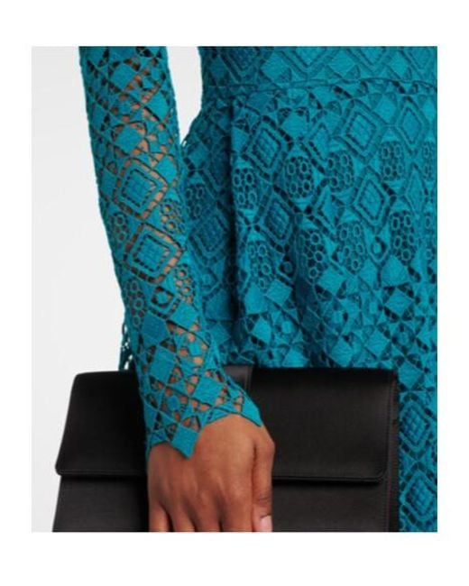 Elie Saab Blue Macramé Gown