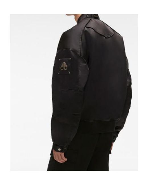 Moose Knuckles Black Logo Jacket for men