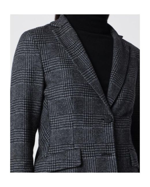 Harris Wharf London Blue Long-Sleeve Blazer
