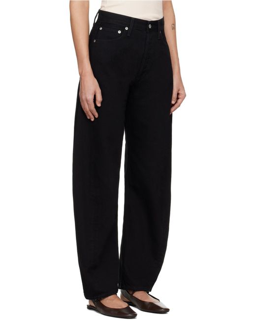Agolde Blue Luna Pieced High-Waisted Jeans