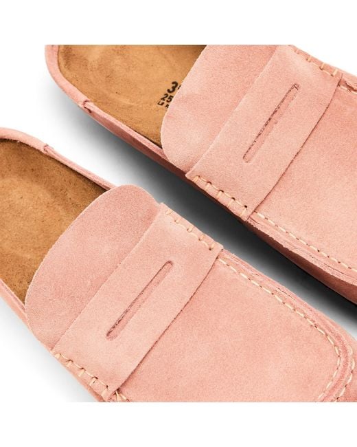 Birkenstock Pink Mules With Stitching Details