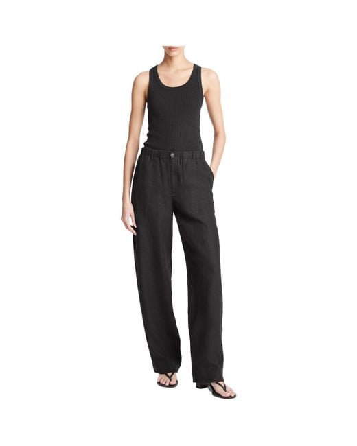 Vince Black Pleated Trousers