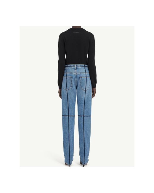 MM6 by Maison Margiela Blue Straight-Leg Jeans