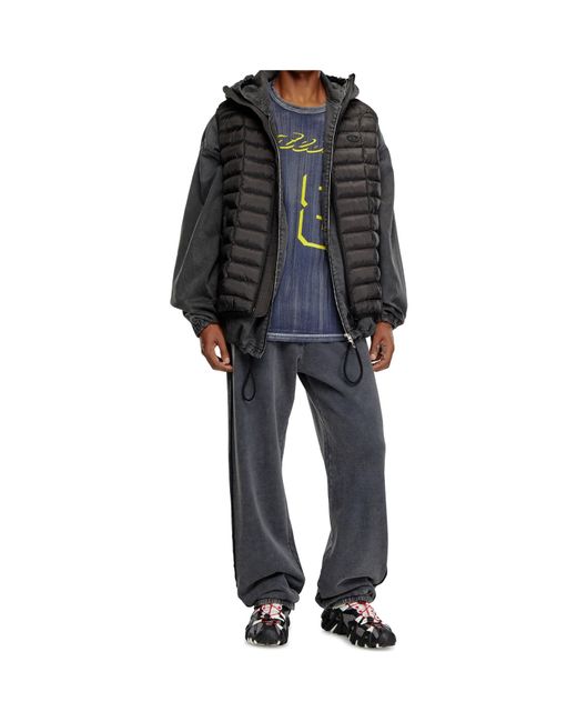 DIESEL Black W-Temple Gilet for men