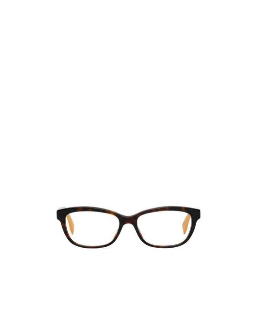 Fendi White Logo Details Flat Mirror