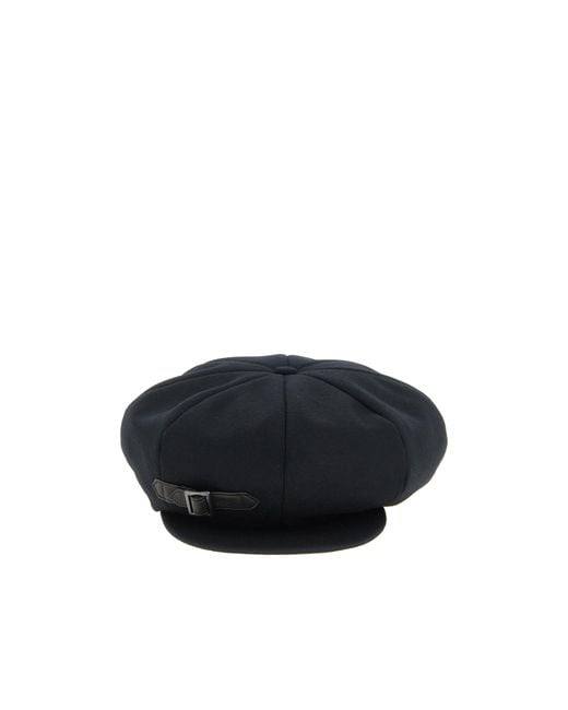 Yohji Yamamoto Black '8 Panel Cap' Hat for men
