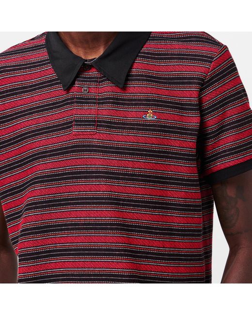Vivienne Westwood Red Short-Sleeve Polo Shirt for men